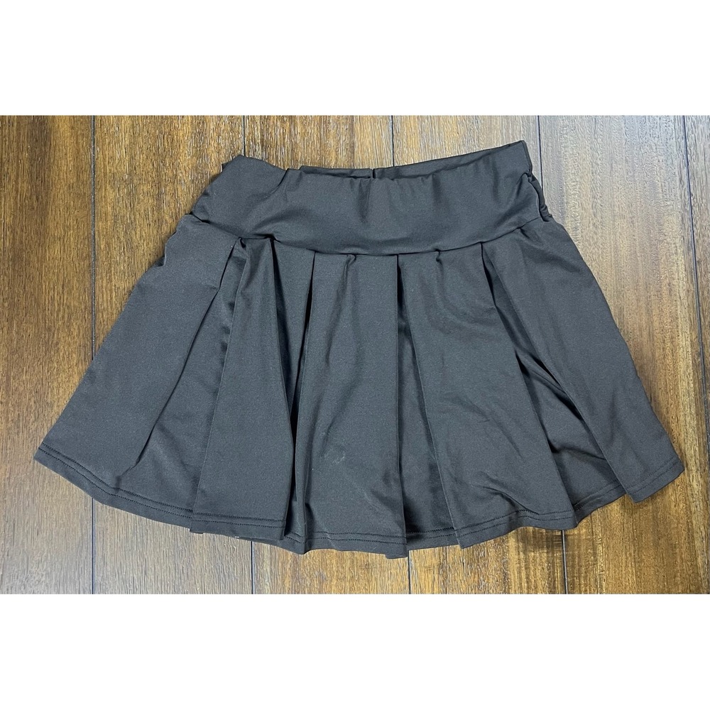 Black Pleated Athletic Skort with Pocket Built-in Shorts Size M L2480008HEI